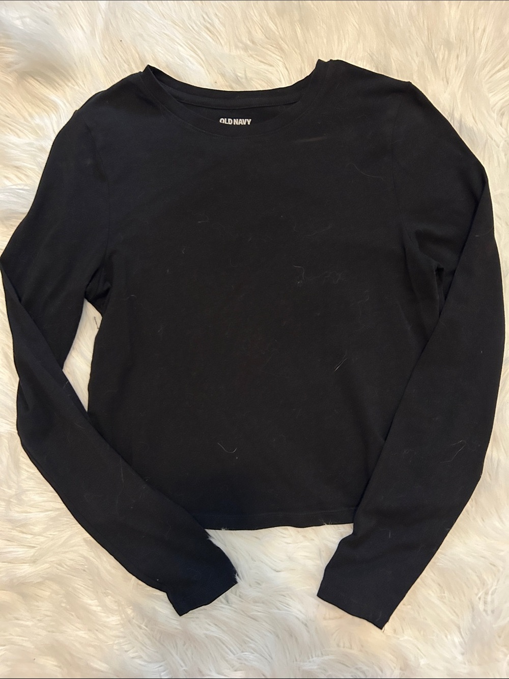 Old Navy Black Long Sleeve Crew Tee